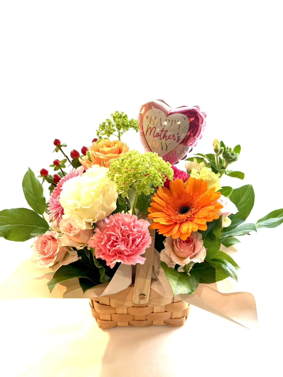 【限定30個】お母さんありがとうミックスバスケットアレンジ小