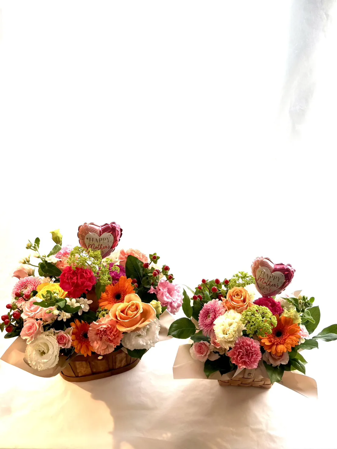 【限定30個】お母さんありがとうミックスバスケットアレンジ小