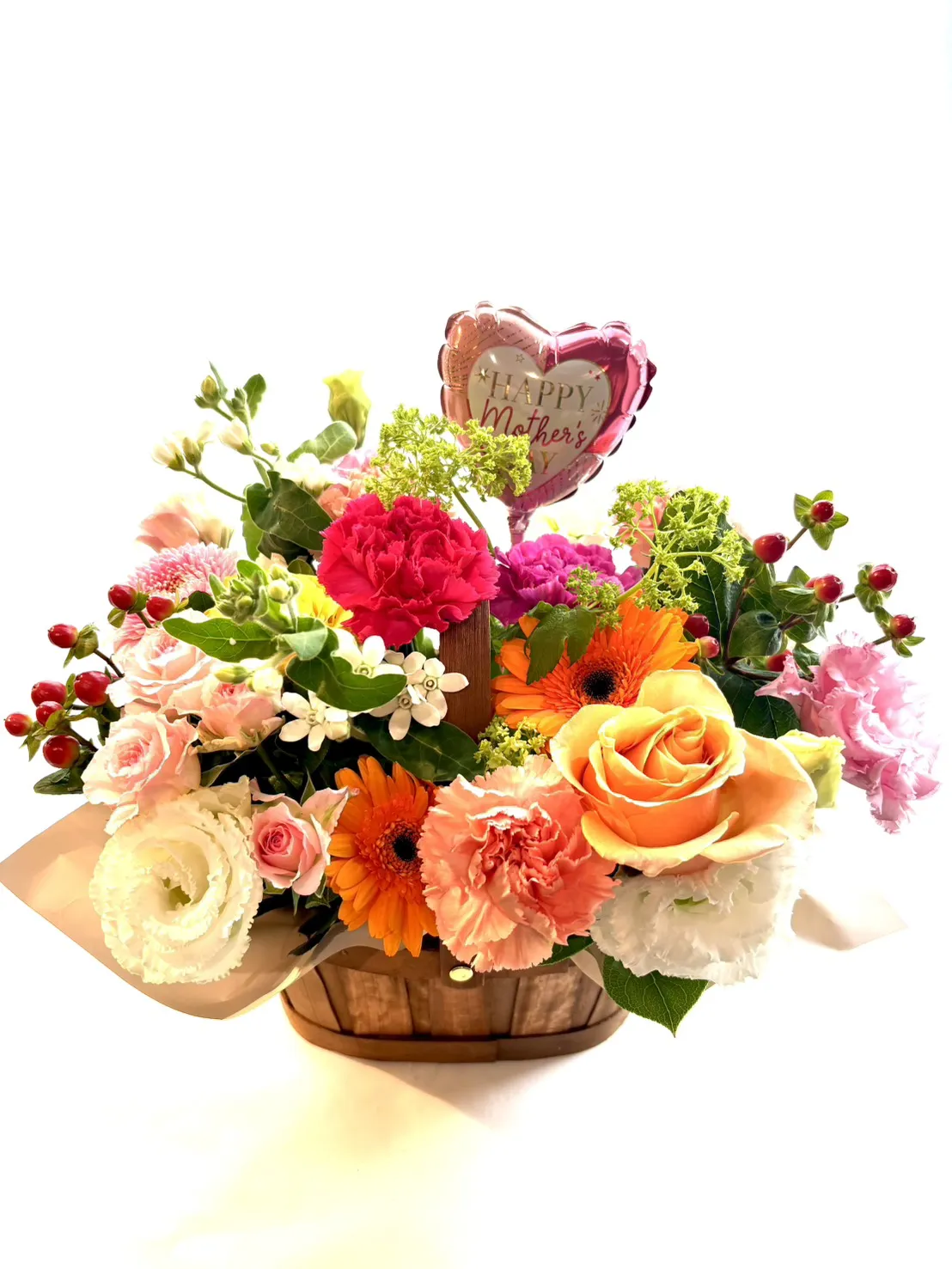【限定30個】お母さんありがとうミックスバスケットアレンジ大