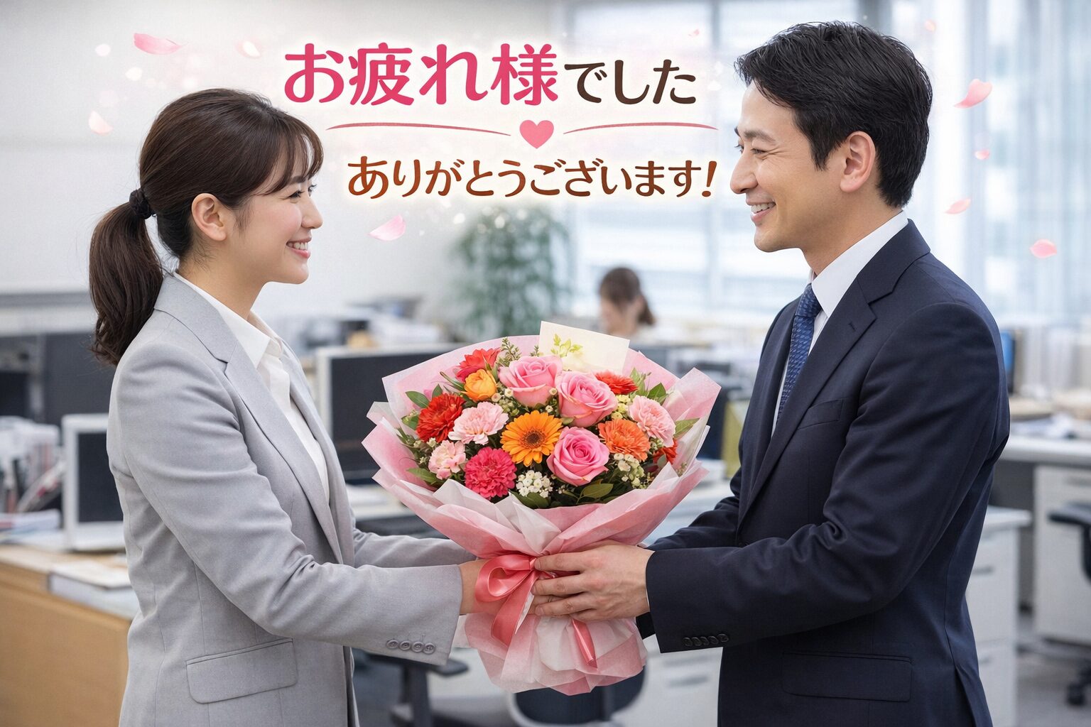 🌸送別・退職のお祝いに、心を込めたお花を🌸